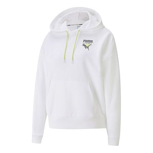 (WMNS) Puma Taifiled For Sport Hoodie 'White Black Green' 599056-02 sold by KicksCrew