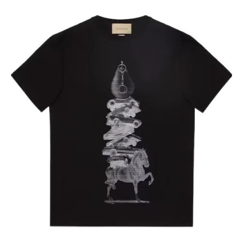 Gucci Cotton Jersey Printed T-shirt 'Black' 771758-XJGIC-1152 sold by KicksCrew