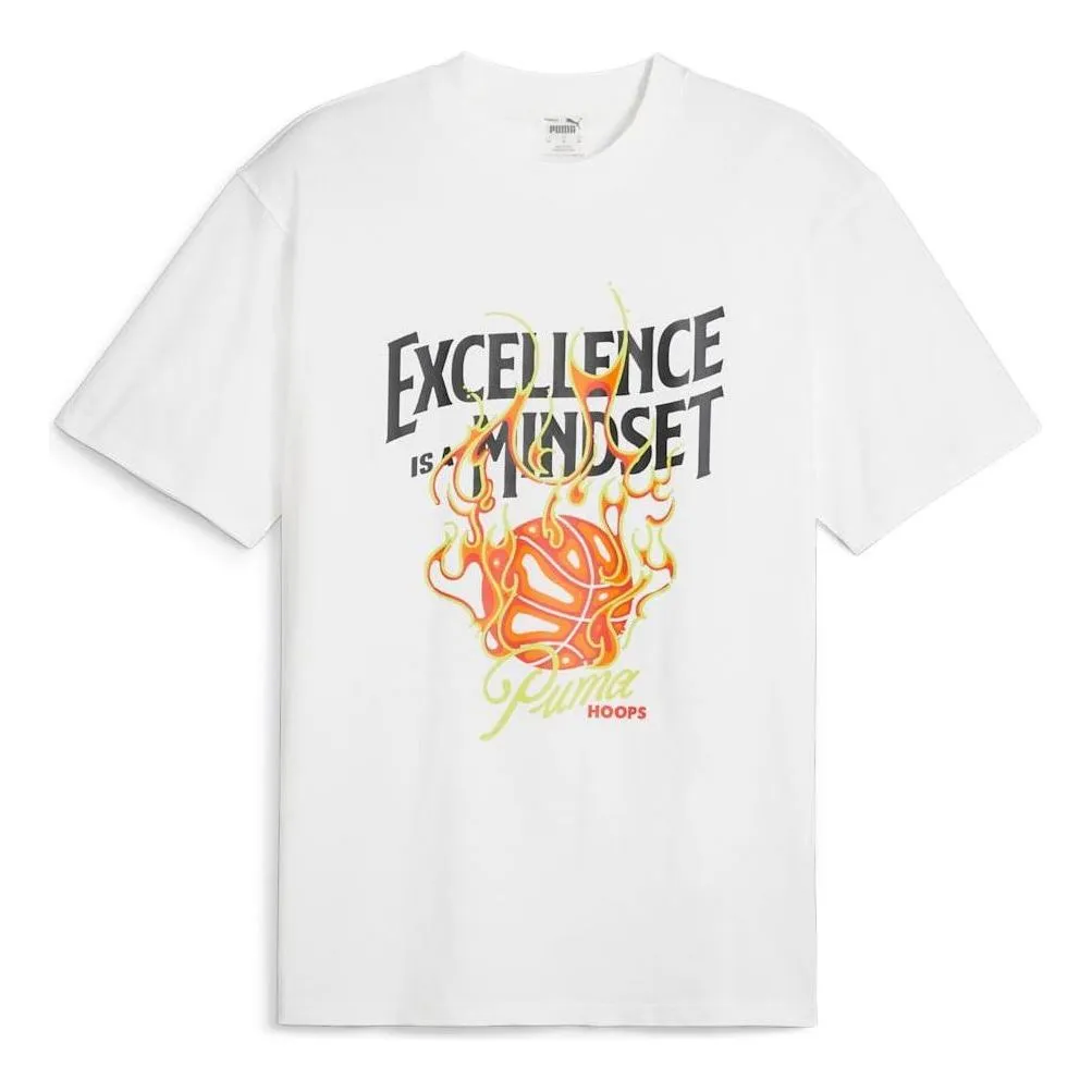 PUMA Hoops Excellence Basketball T-shirt 'White' 624754-01 sold by KicksCrew