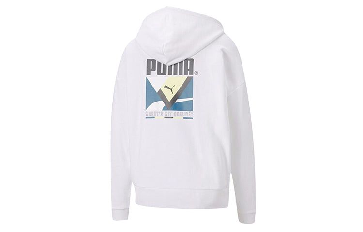 (WMNS) Puma Taifiled For Sport Hoodie 'White Black Green' 599056-02 sold by KicksCrew product image thumbnail 2