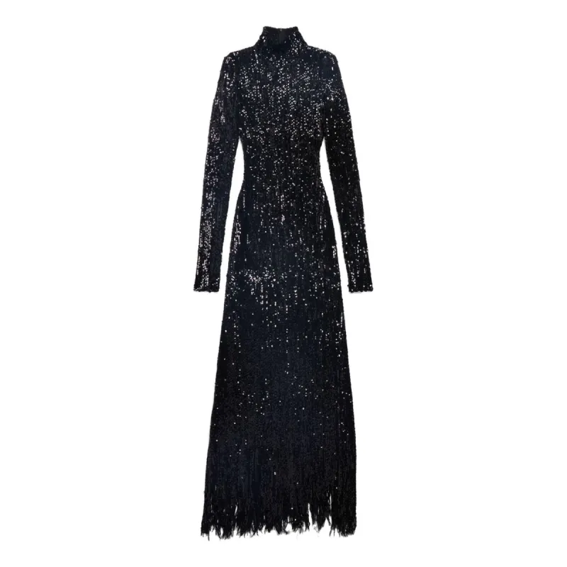 (WMNS) Balenciaga Cover Dress 'Black' 787255T52111000 sold by KicksCrew