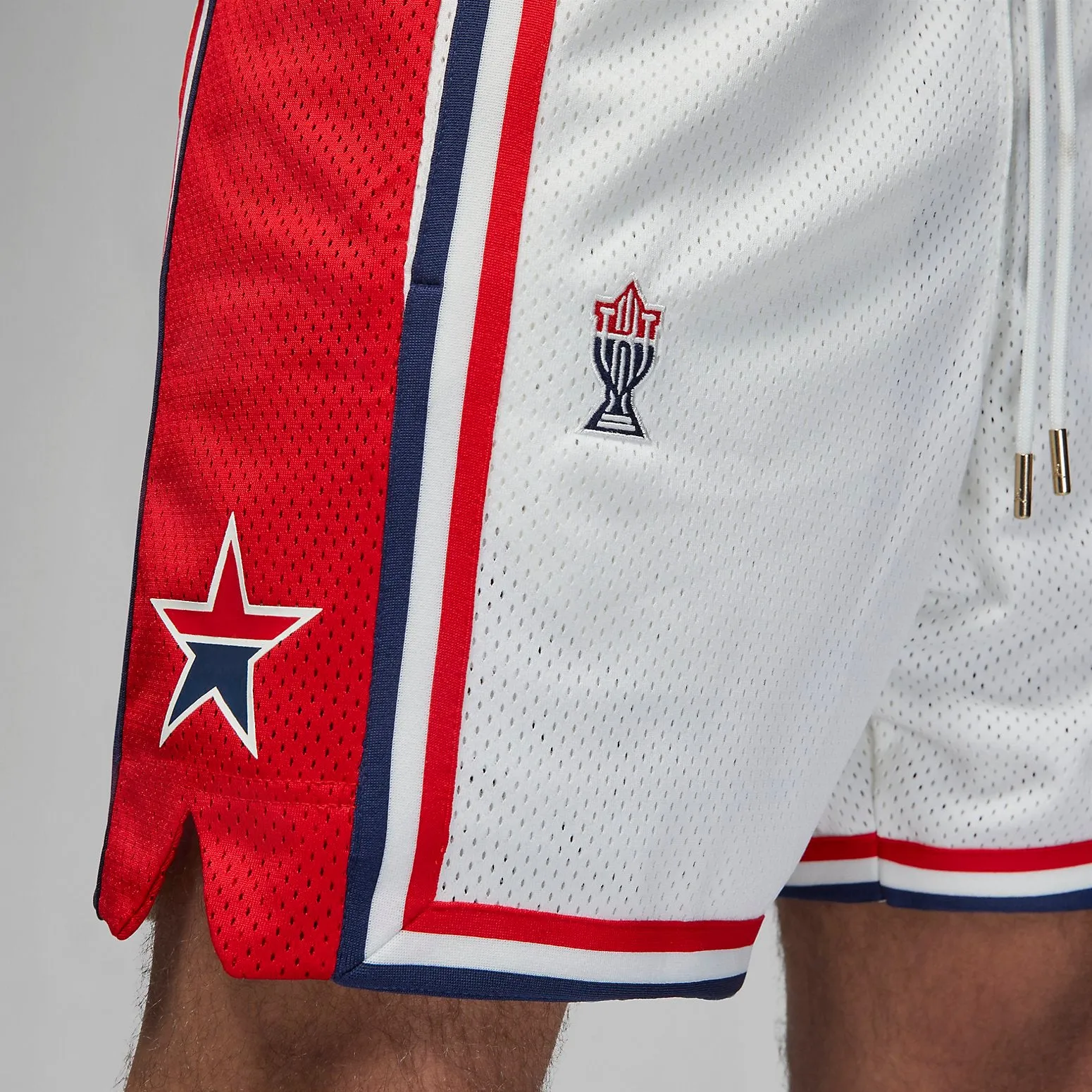 Air Jordan x Trophy Room Game Shorts 'White Red' DR2956-133 sold by KicksCrew product image thumbnail 5