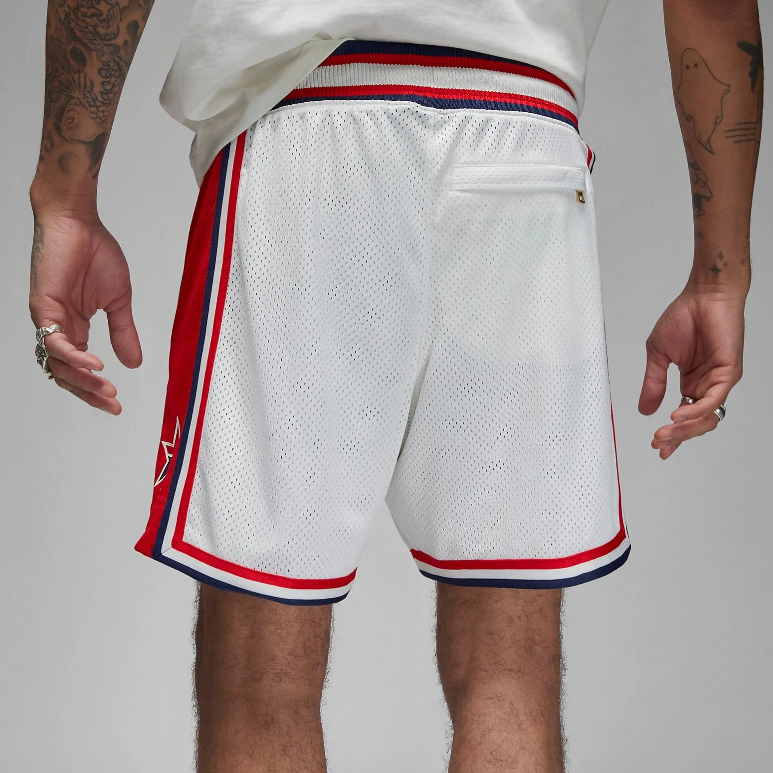 Air Jordan x Trophy Room Game Shorts 'White Red' DR2956-133 sold by KicksCrew product image thumbnail 4
