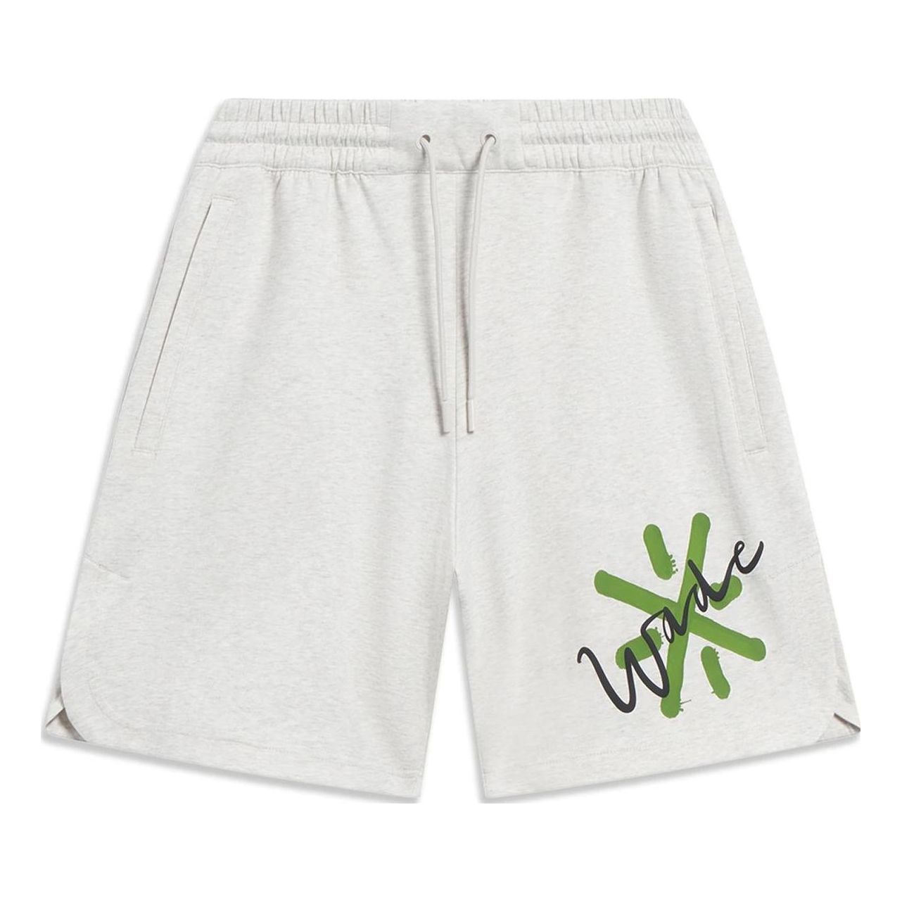 Li-Ning x Salventius Way Of Wade Graphic Shorts 'Light Grey' AKST323-2 sold by KicksCrew
