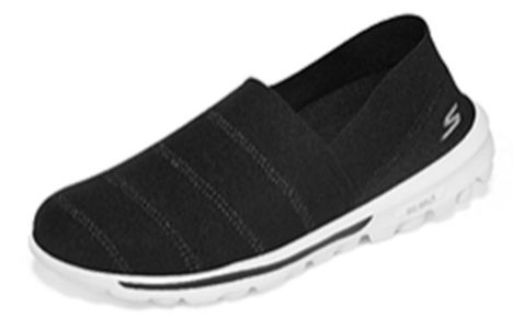 (WMNS) Skechers Go Walk 'Black White' 124463-BKW sold by KicksCrew