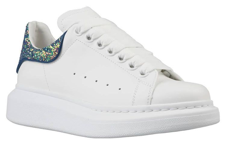 (WMNS) Alexander McQueen Oversized Sneaker 'White Petrol Blue Glitter' 558945WICG59994 sold by KicksCrew product image thumbnail 2