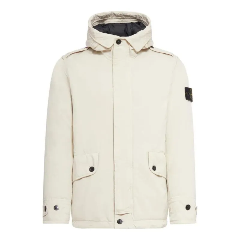 STONE ISLAND High-neck Hooded Jacket 'Plaster' 791541349-V0097 sold by KicksCrew