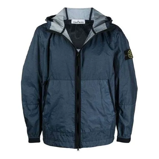STONE ISLAND Membrana 3L TC Hooded Jacket 'Dark Blue' 741540523-V0024 sold by KicksCrew
