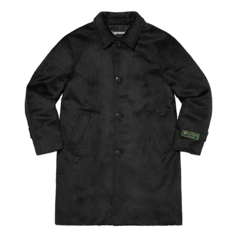 Supreme Alpaca Overcoat 'Black' SUP-FW21-336 sold by KicksCrew