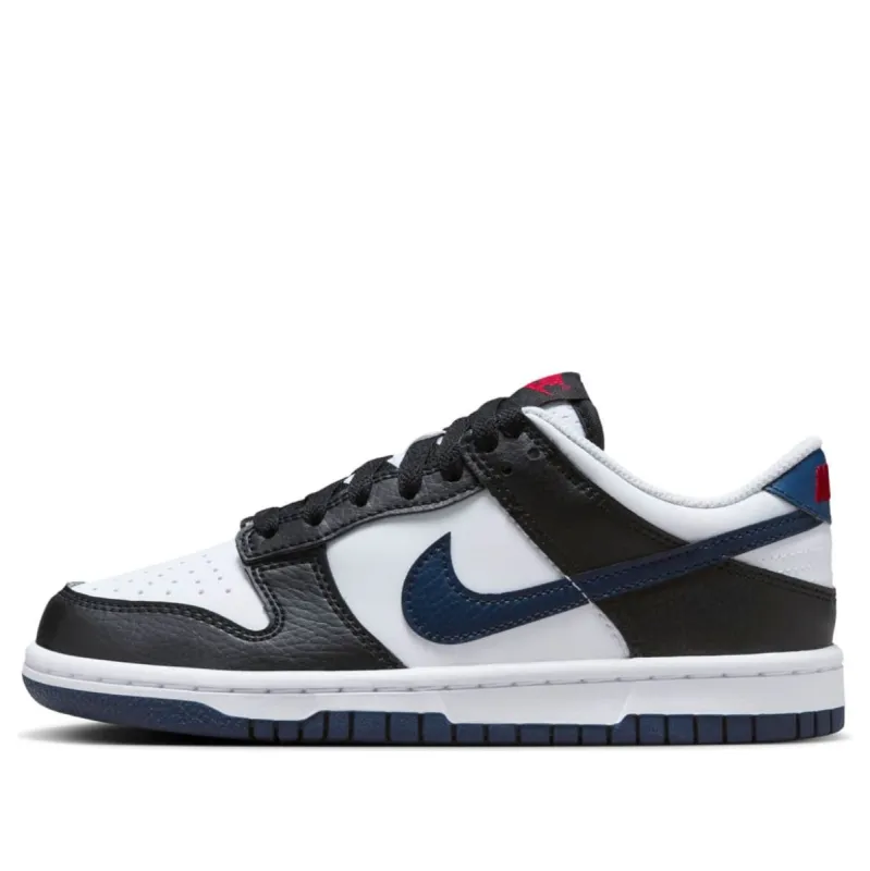 (GS) Nike Dunk Low 'Black White Midnight Navy' HJ9202-001 sold by KicksCrew