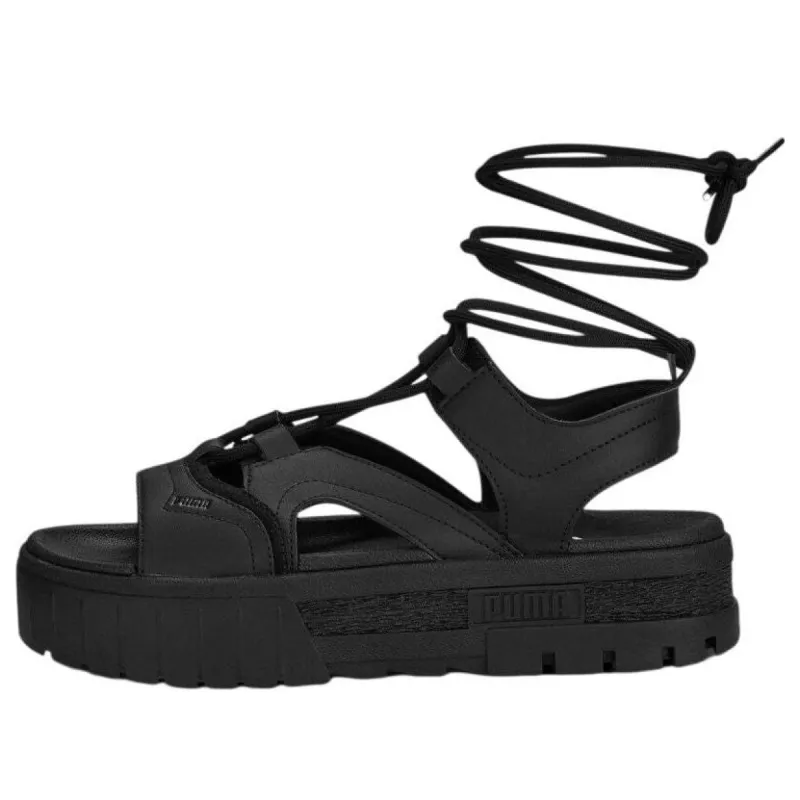 (WMNS) PUMA Mayze Sandal Laces 'Black' 388950-02 sold by KicksCrew