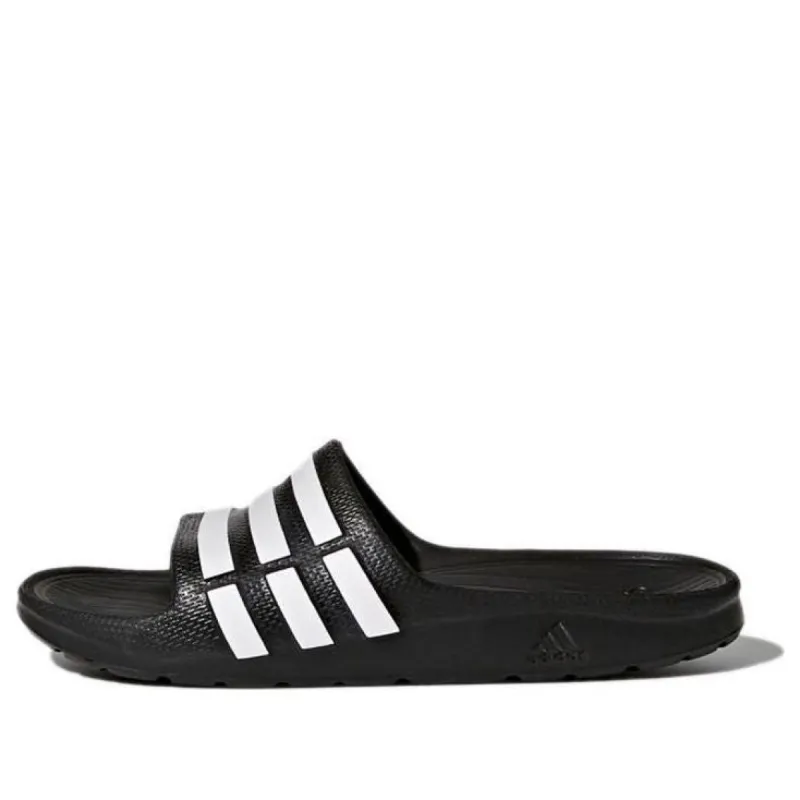 (GS) Adidas Duramo Slides 'Black White' G06799 sold by KicksCrew