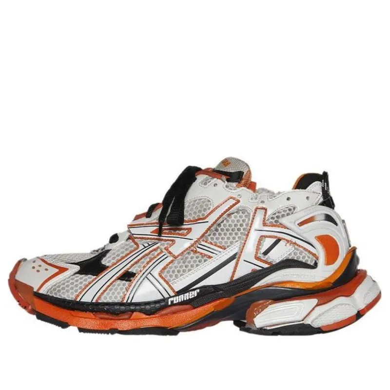 Balenciaga Runner Sneakers 'White Orange Black' 677403W3RB79051 sold by KicksCrew