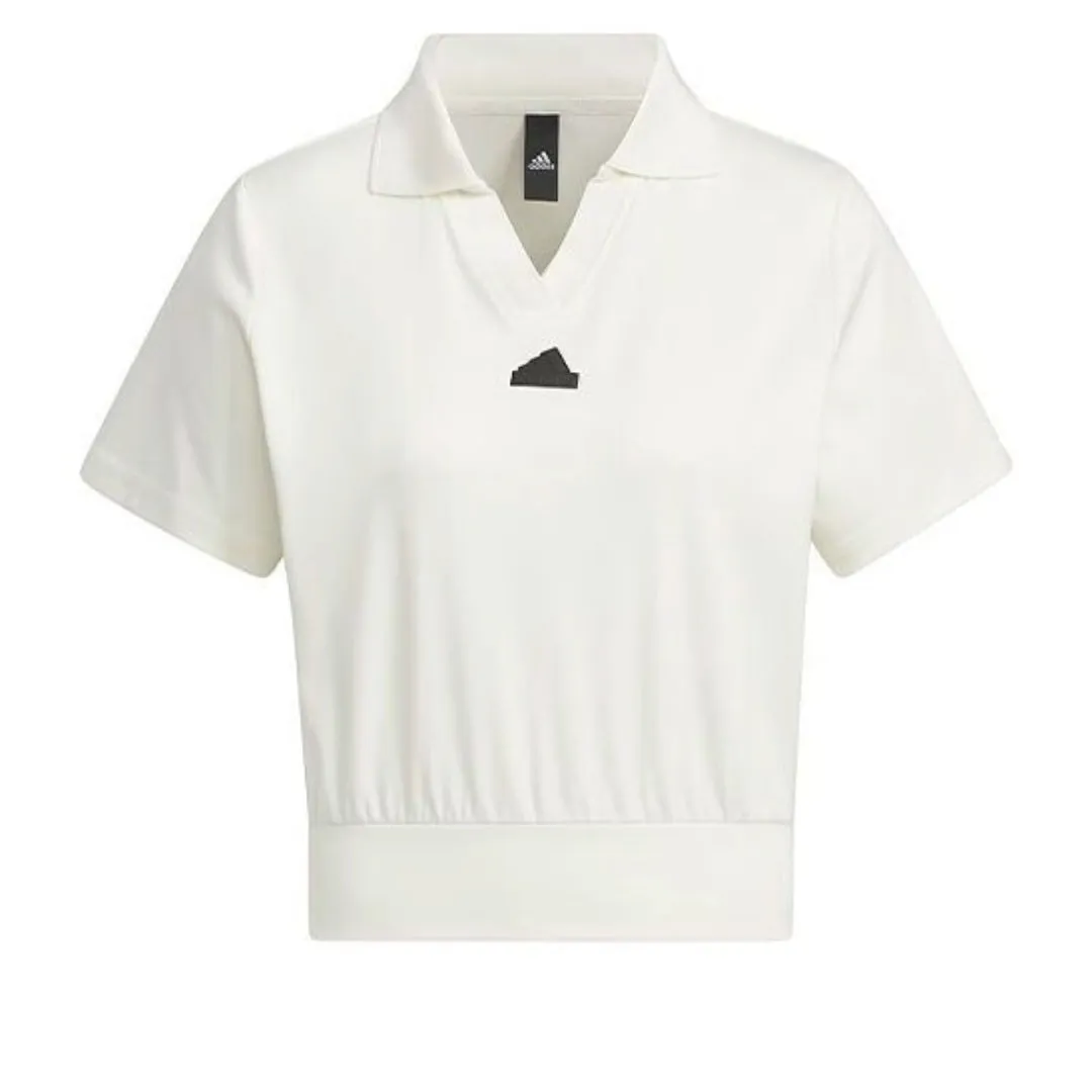 (WMNS) adidas Tech T-Shirt 'White Black' IM8821 sold by KicksCrew