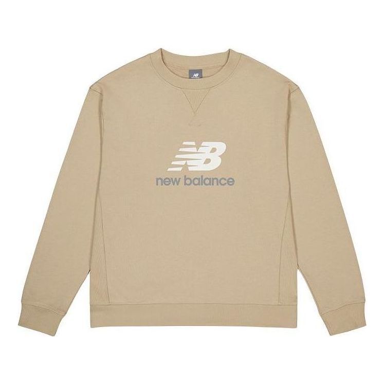 New Balance NB Essentials Stacked Logo Crewneck Sweatshirt 'Tan' AMT41356-SOT sold by KicksCrew
