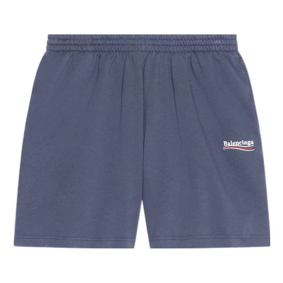 Balenciaga Political Campaign Sweat Shorts 'Dark Grey' 676137TKVI91366 sold by KicksCrew