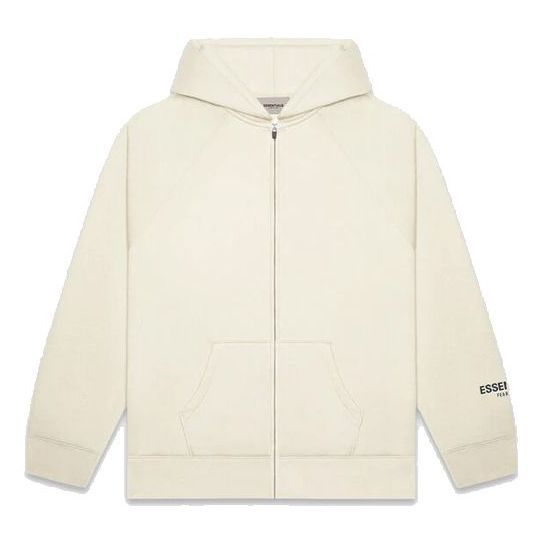 Fear of God Essentials FW20 Full Zip Hoodie 'Cream' 0192250500185569 sold by KicksCrew