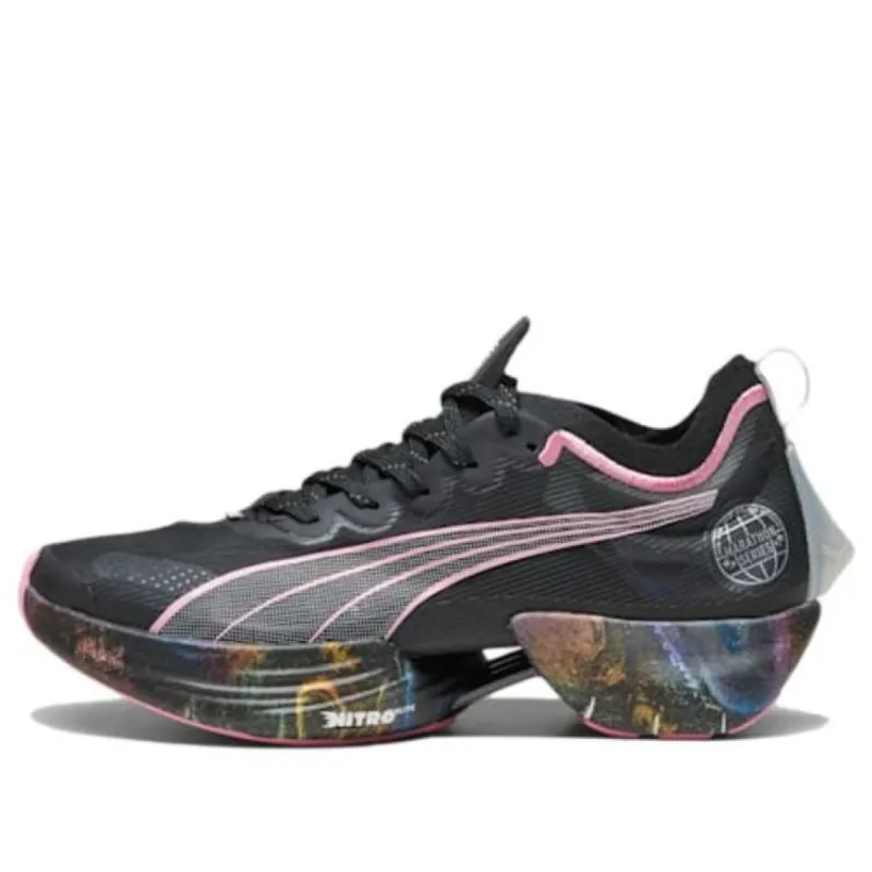 (WMNS) PUMA Fast-R Nitro Elite 'Black Pink Multicolor' 378466-01 sold by KicksCrew