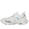 (WMNS) Balenciaga Track 1.0 Sneakers ' White Blue Mesh and Nylon Graffiti' 542436W3SRA9014 sold by KicksCrew