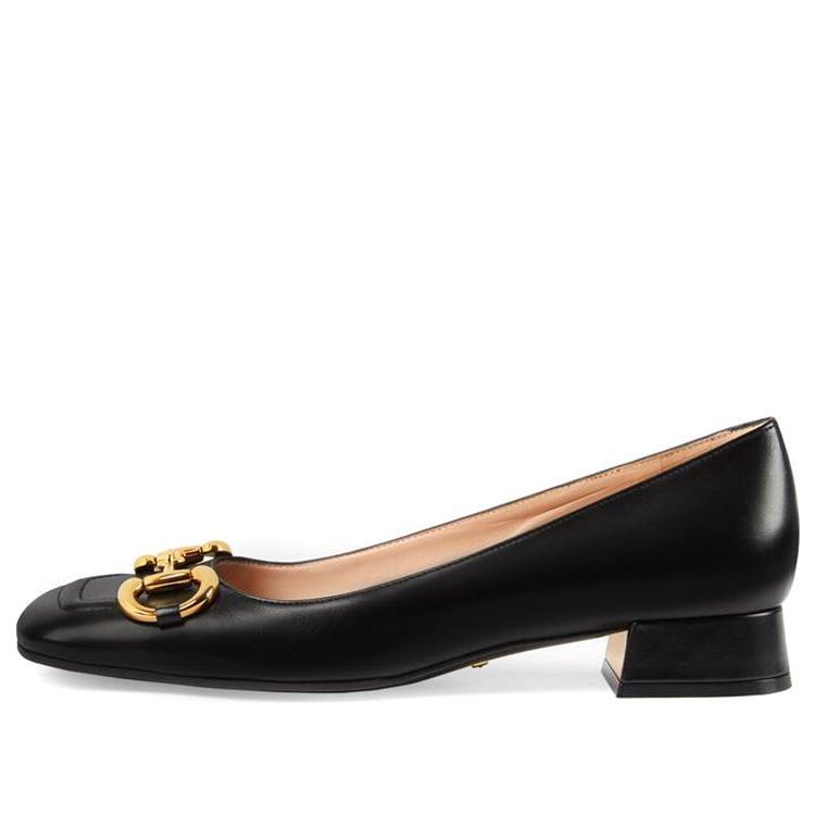 (WMNS) GUCCI Ballet Flat with Horsebit 'Black Leather' 645600-C9D00-1000 sold by KicksCrew