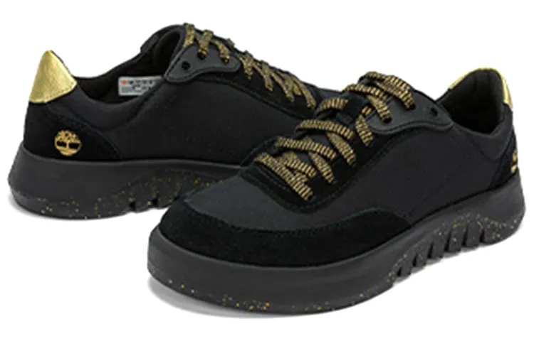 (WMNS) Timberland Supaway Leather and Fabric Oxford Trainers 'Black with Gold' A5RQZW sold by KicksCrew product image thumbnail 4