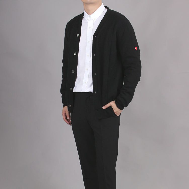 COMME des GARCONS PLAY Small Heart Cardigan 'Black' AZ-N042-051-1 sold by KicksCrew product image thumbnail 5