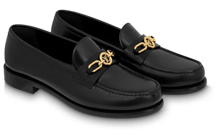 (WMNS) LOUIS VUITTON Chess Flat Loafer Shoes 'Black' 1ABIBA sold by KicksCrew product image thumbnail 2