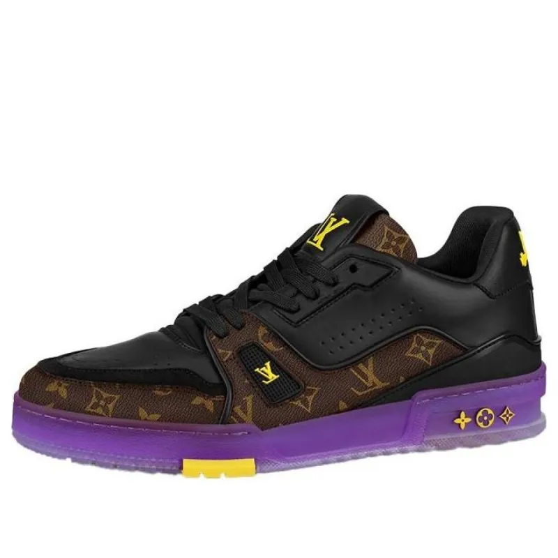 LOUIS VUITTON x Lakers LV Trainers 'Brown Monogram with Black Purple' 1A8WJ6 made by KicksCrew