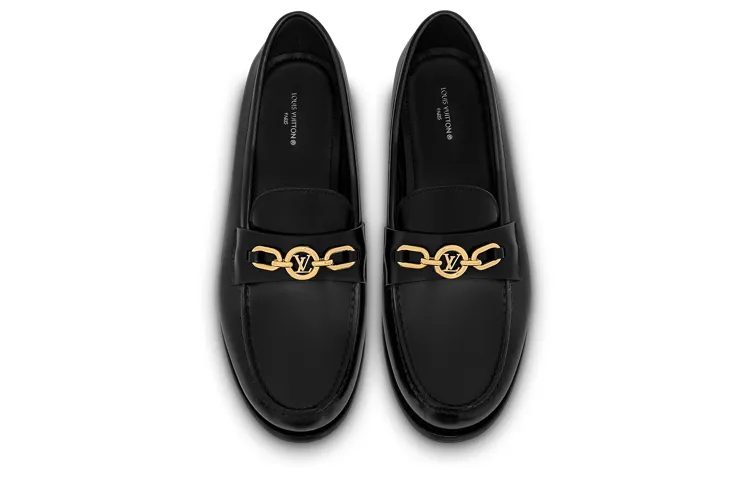 (WMNS) LOUIS VUITTON Chess Flat Loafer Shoes 'Black' 1ABIBA sold by KicksCrew product image thumbnail 3