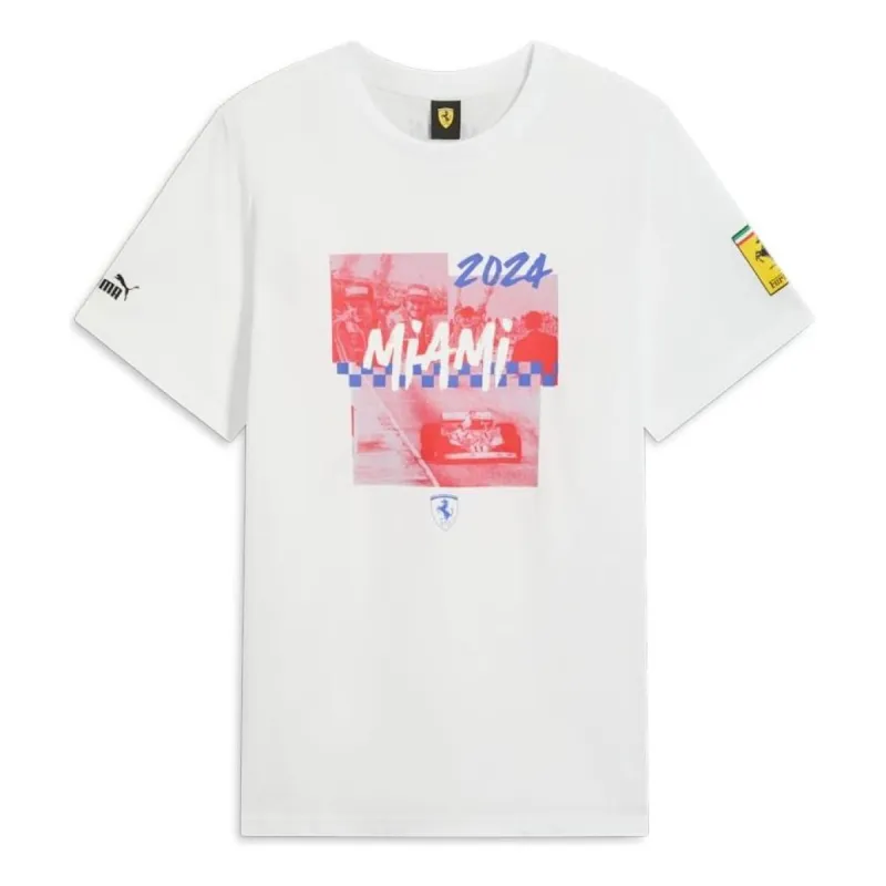 PUMA Scuderia Ferrari Miami T-shirt 'White' 630744-02 sold by KicksCrew