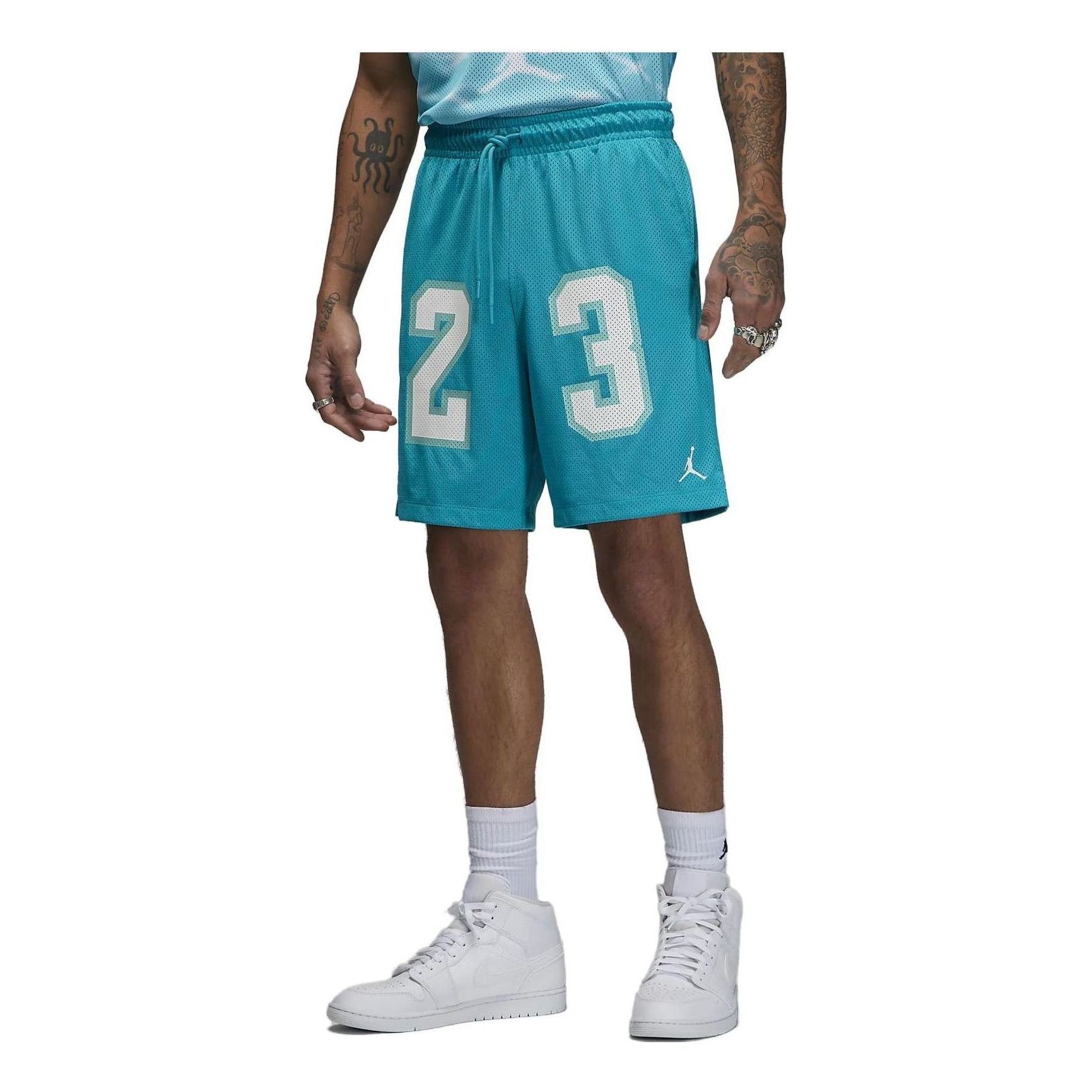 Air Jordan Essentials Graphic Mesh Shorts 'Aquatone' DX9671-483 sold by KicksCrew