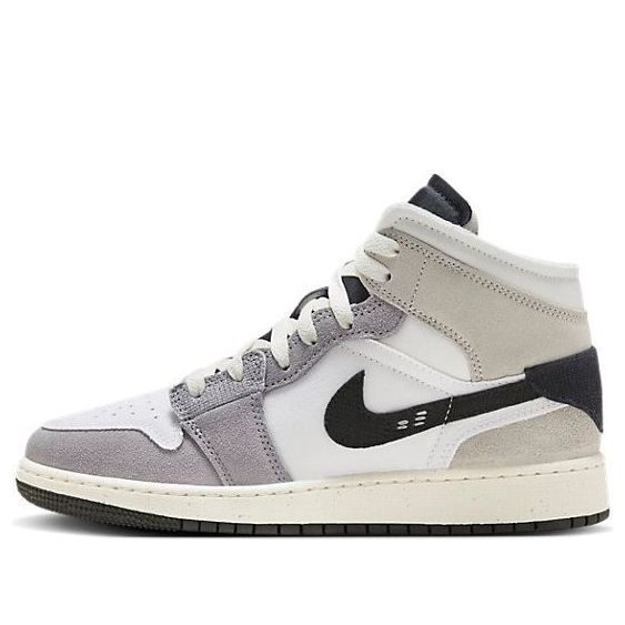 (GS) Air Jordan 1 Mid SE Craft 'Inside Out - Cement Grey' FD9091-002 sold by KicksCrew