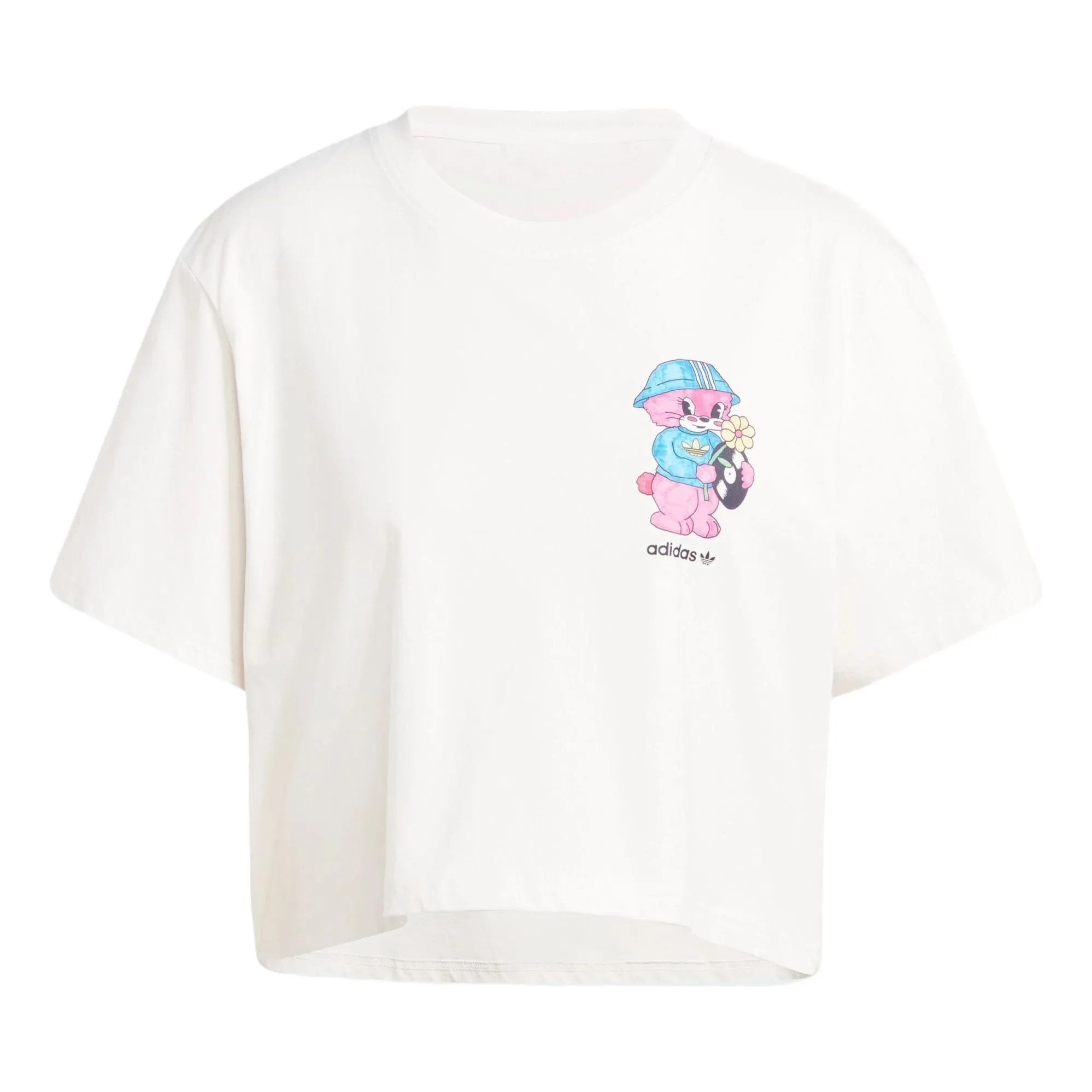 (WMNS) adidas Adidorable Cropped T-shirt Asia Sizing 'White' IT5366 sold by KicksCrew