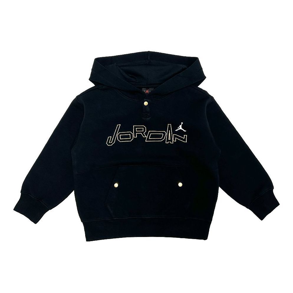 (GS) Air Jordan Take Flight Snap Cuff Pullover Hoodie 'Black' JD2342072 sold by KicksCrew