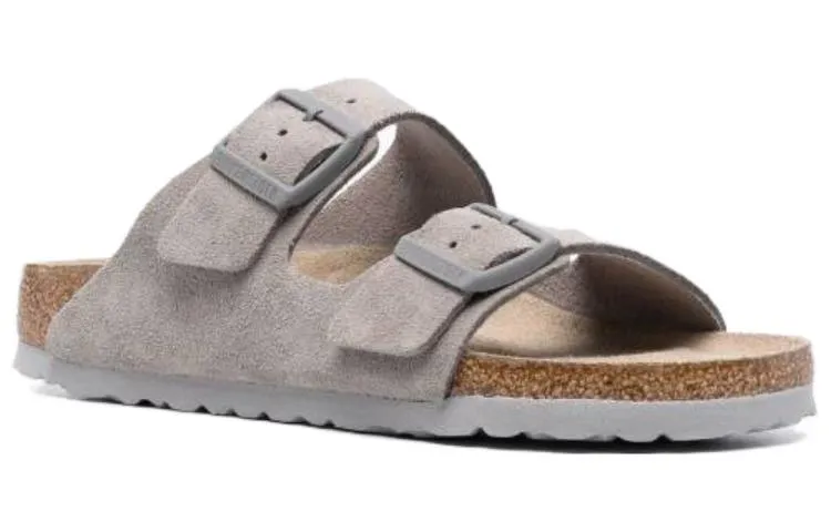 Birkenstock Arizona Soft Footbed Suede Leather Narrow Fit Sandals 'Stone Coin' 1020557 sold by KicksCrew product image thumbnail 2