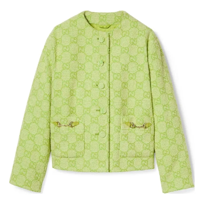 (WMNS) Gucci GG Boucle Cotton Jacket With Horsebit 'Lime green' 784817-Z8BSQ-3439 sold by KicksCrew