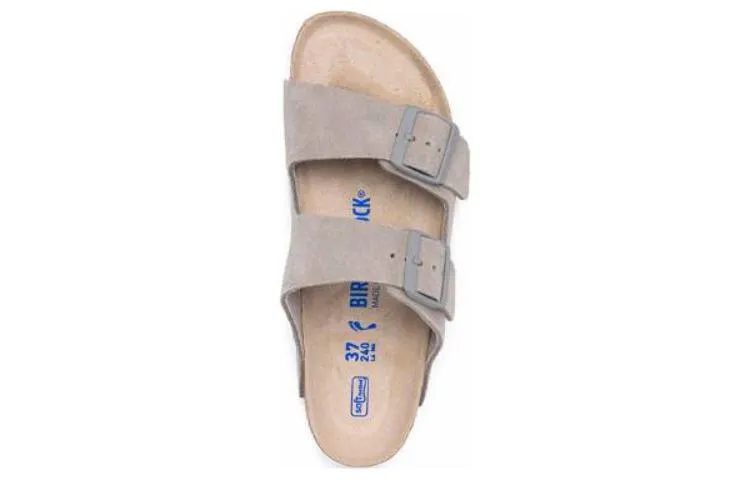 Birkenstock Arizona Soft Footbed Suede Leather Narrow Fit Sandals 'Stone Coin' 1020557 sold by KicksCrew product image thumbnail 3