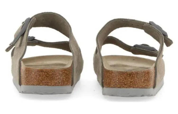 Birkenstock Arizona Soft Footbed Suede Leather Narrow Fit Sandals 'Stone Coin' 1020557 sold by KicksCrew product image thumbnail 4