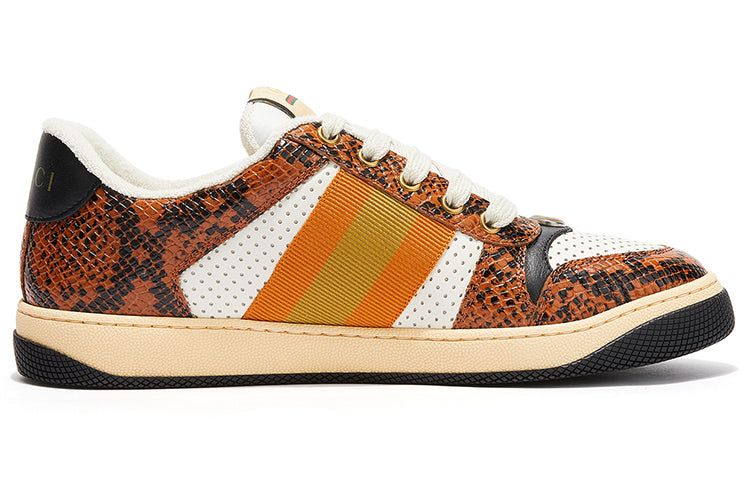 GUCCI Screener Python-embossed Leather Sneakers 'Orange Black White' 698605-19YC0-7761 sold by KicksCrew product image thumbnail 2