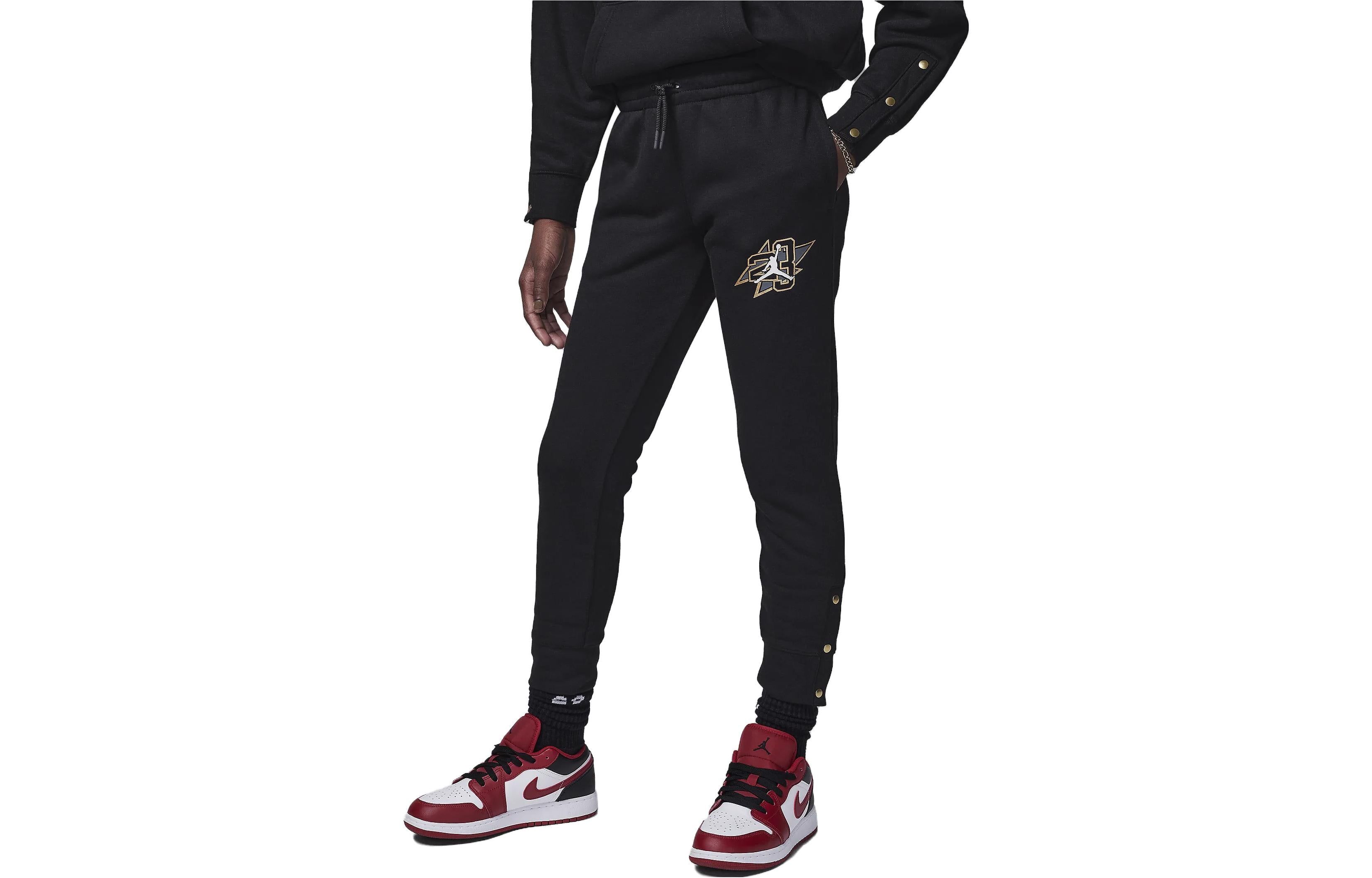 (GS) Air Jordan Take Flight Snap Fleece Pants 'Black' 45C809-023 sold by KicksCrew product image thumbnail 2