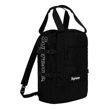 Supreme Tote Backpack 'Black White' SUP-SS19-913 sold by KicksCrew product image thumbnail 2