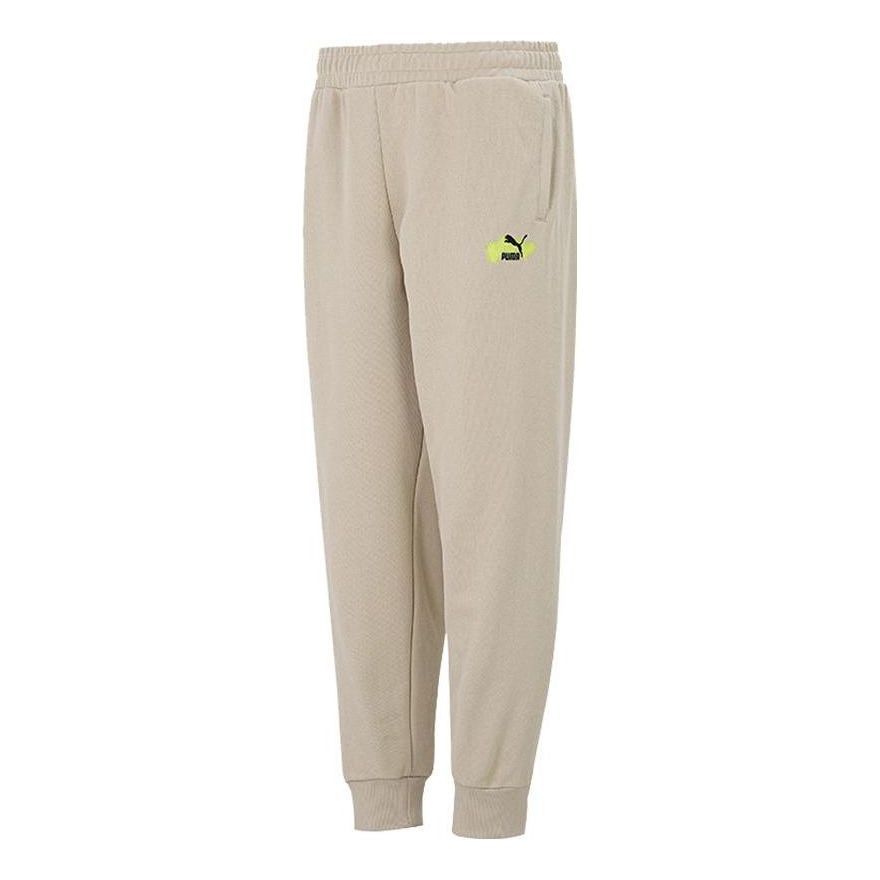 Puma Trend Graphic Logo Pants 'Beige' 536088-19 sold by KicksCrew