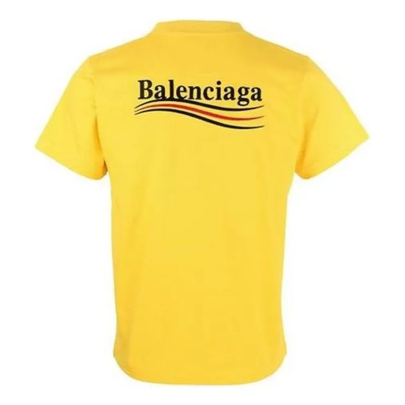 Balenciaga Political Campaign T-Shirt Large Fit 'Yellow' 620967TKVJ17442 sold by KicksCrew