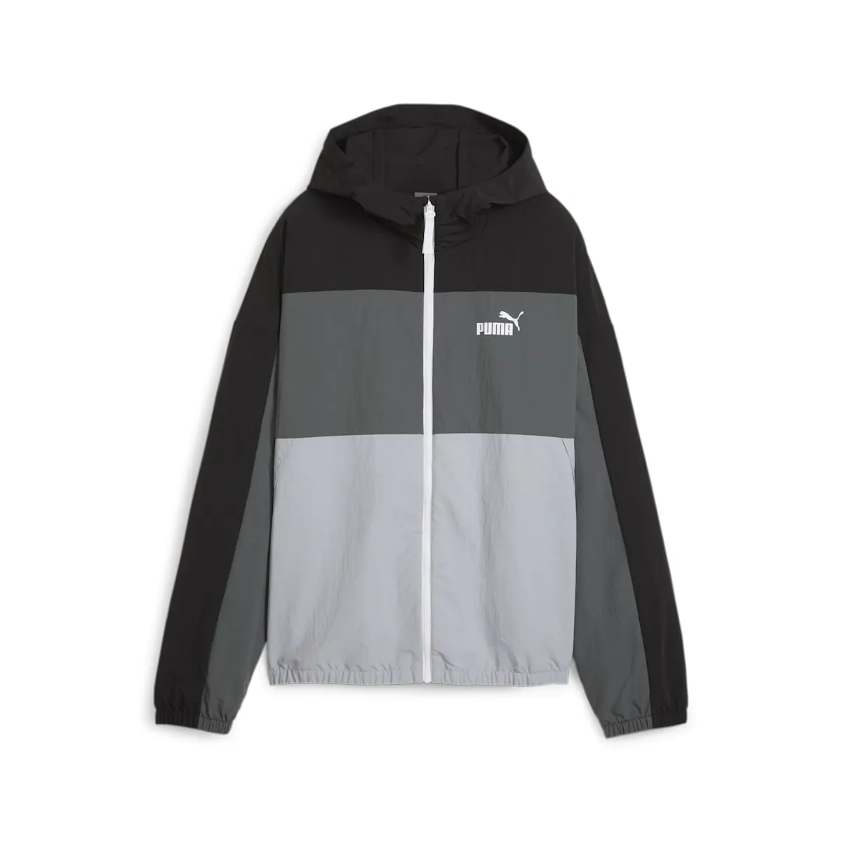 (WMNS) PUMA Oversized Hooded Windbreaker 'Grey' 675372-52 sold by KicksCrew