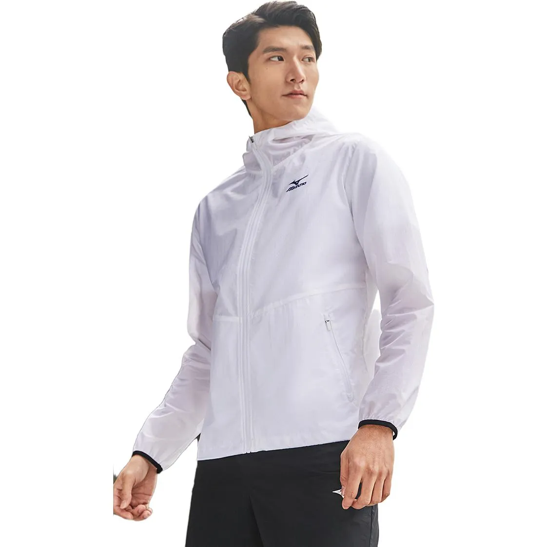 Mizuno Logo Performance Jacket 'White' J2CE31E1 sold by KicksCrew product image thumbnail 3