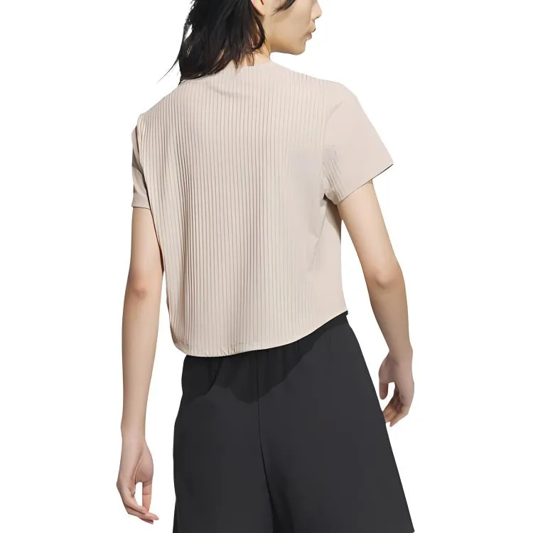 (WMNS) adidas MODERN TECH T-shirt 'Beige' JI9805 sold by KicksCrew product image thumbnail 2