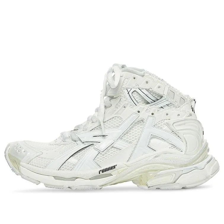 Balenciaga Runner High Top Sneakers 'White' 695764W3RH19000 sold by KicksCrew