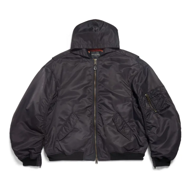 Balenciaga Tape Type Light Hooded Bomber Jacket 'Black' 791103TPO041000 sold by KicksCrew