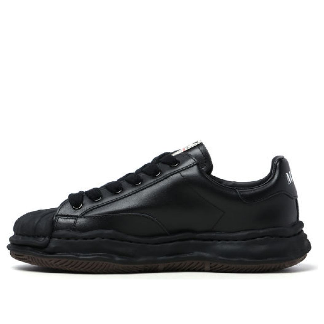 Maison MIHARA YASUHIRO BLAKEY OG Sole Leather Low-top Sneaker 'Black' A06FW702-BLKBLK sold by KicksCrew