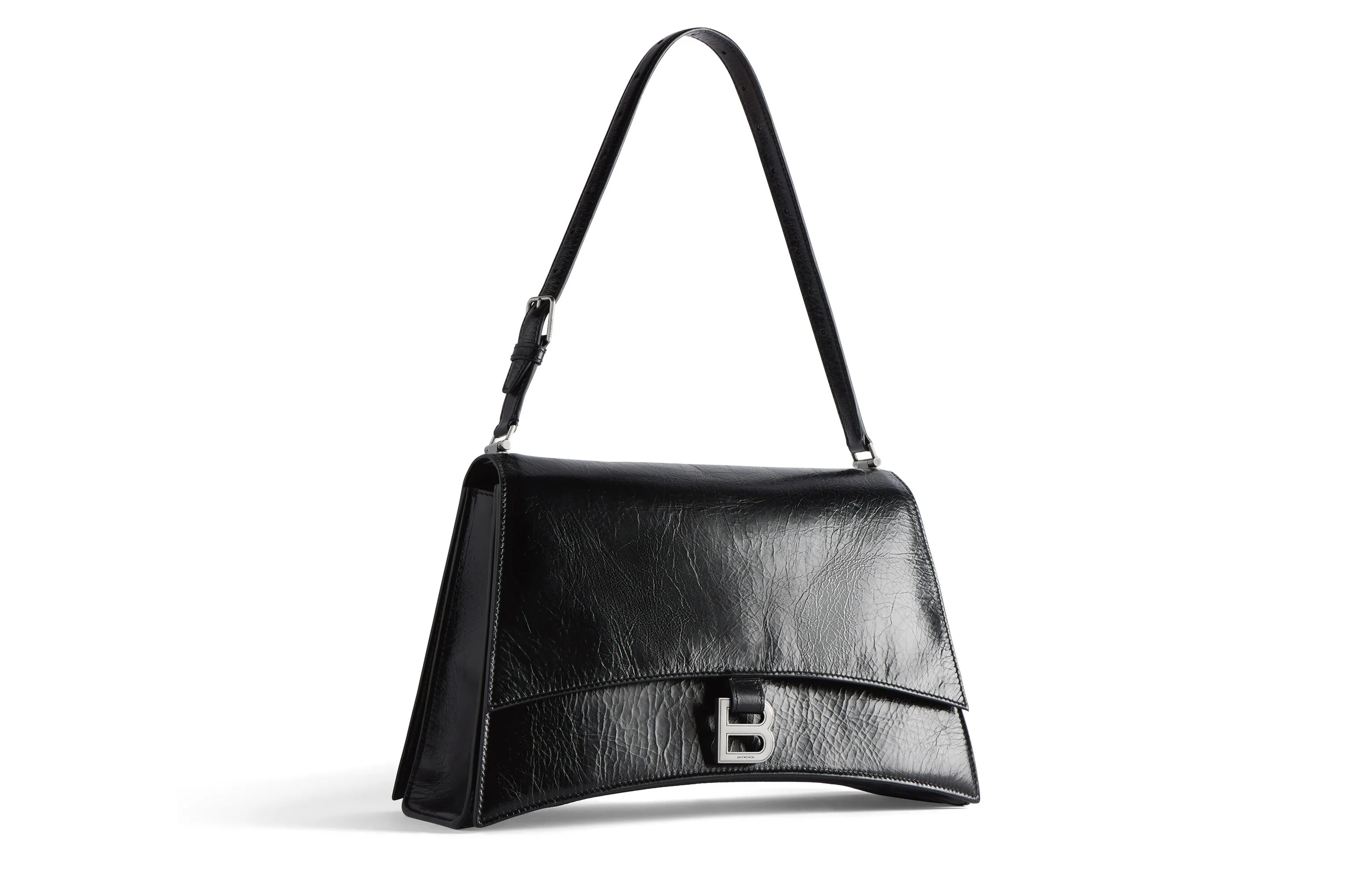 (WMNS) Balenciaga Crush Medium Sling Bag 'Black' 7654662AAR21000 sold by KicksCrew product image thumbnail 2